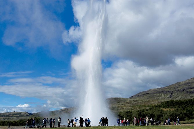 Golden Circle and Fontana Geothermal Spa Day Trip from Reykjavik - Gullfoss waterfall: walkable drama in a deep canyon