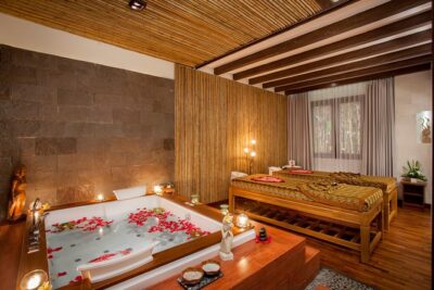 Honeymoon Couple Treatment at ANJALI SPA - The two-hour treatment rhythm: massage, scrub, then the flower-milk soak