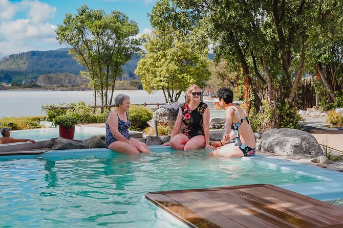 Polynesian Spa Rotorua: Pavilion (12+ yrs) Hot Pool Bathing - Entering Polynesian Spa Rotorua’s Pavilion: calm, 12+ soaking with lake views