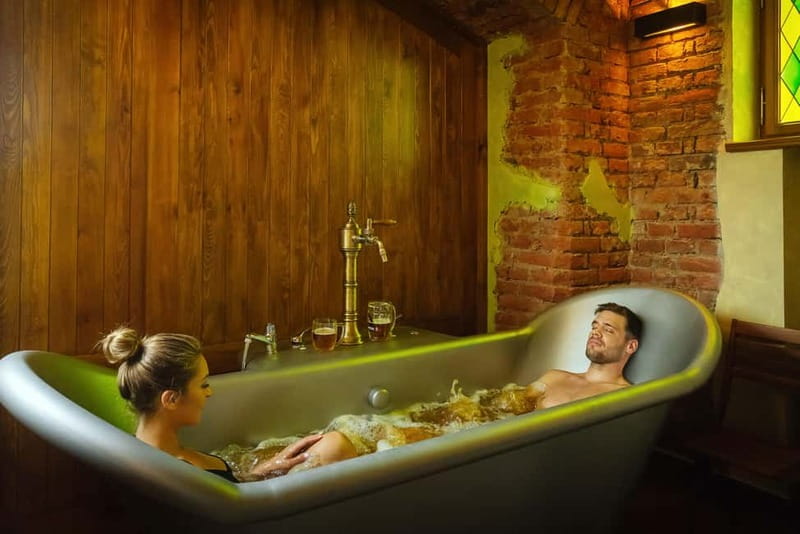 Prague: Beer and Wine Spa Bath with Salt Cave Experience - The beer whirlpool: hops, brewer’s yeast, and Bernard refills