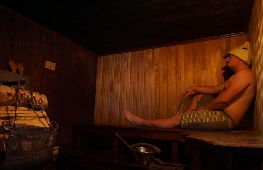 Rovaniemi: Traditional Sauna and Ice Swimming Experience - Comfort in the cold: clogs, changing space, and terrace cooldown