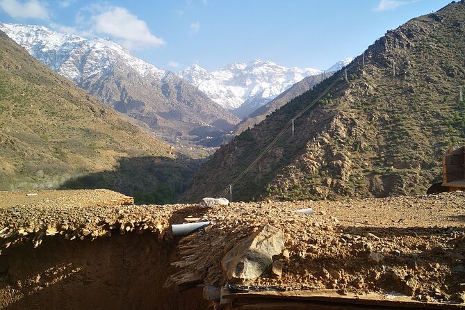 Special Excursion & Lunch at Kasbah Du Toubkal INCLUDING Mule Ride and Hammam - Kasbah du Toubkal: lunch with the Toubkal peak backdrop